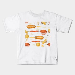 Balloons, Zeppelins and Airplanes Kids T-Shirt